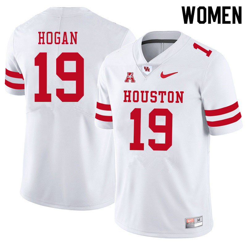 Women #19 Alex Hogan Houston Cougars College Football Jerseys Sale-White